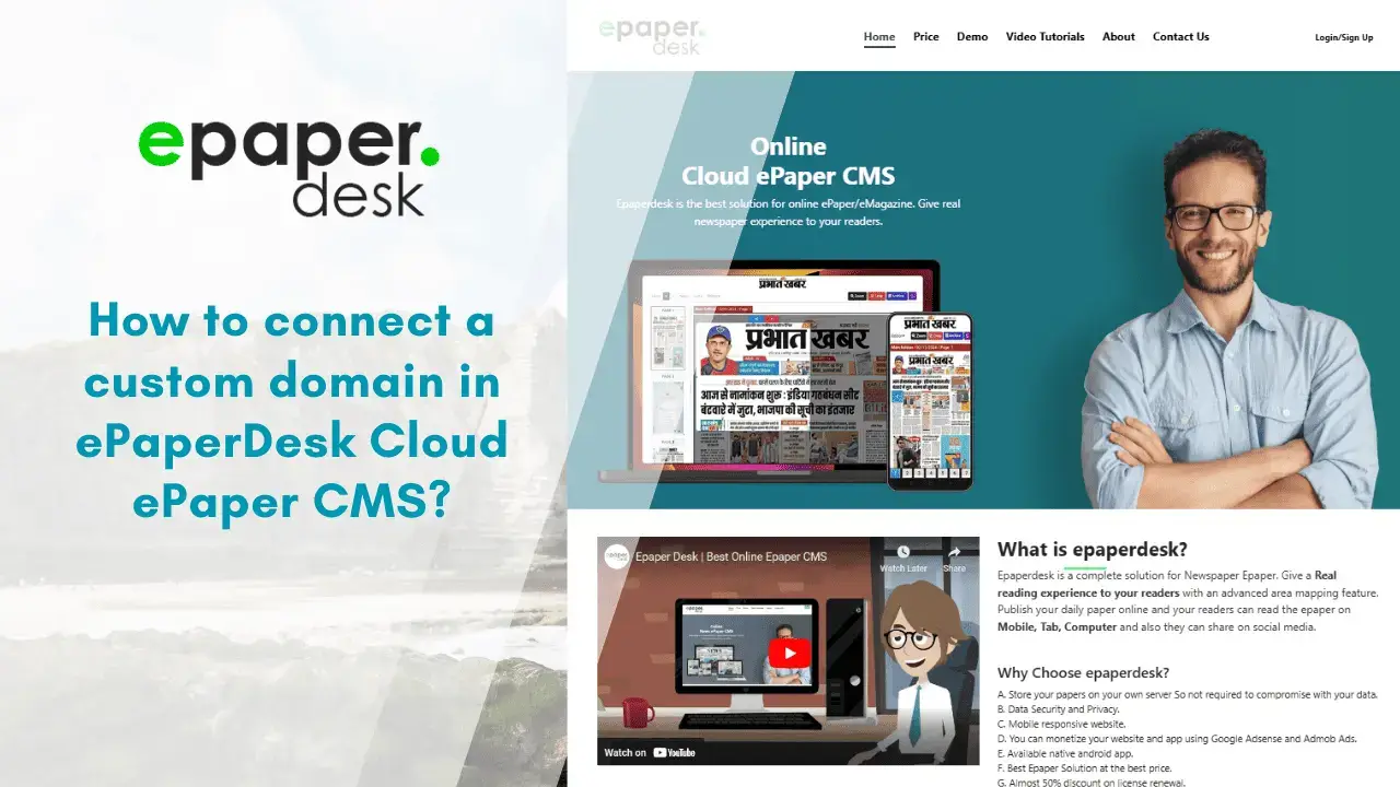 How to connect a custom domain in ePaperDesk Cloud ePaper CMS